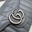 Gucci GG Marmont matelassé mini Bag 474575 leather Gray with Antique silver-toned hardware