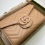Gucci GG Marmont matelassé mini Bag 474575 leather Nude with Brass hardware