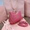 Miu Miu Matelassé nappa leather shoulder bag with Chain 5BH211 Fuchsia
