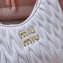 Miu Miu Matelassé nappa leather shoulder bag with Chain 5BH211 White