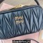 Miu Miu Matelassé nappa leather Shoulder bag 5BH229 Black