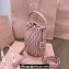 Miu Miu Matelassé nappa leather Bucket Bag 5BE084 Pink