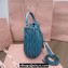 Miu Miu Matelassé nappa leather Bucket Bag 5BE084 Blue