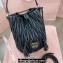 Miu Miu Matelassé nappa leather Bucket Bag 5BE084 Black