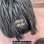 Miu Miu Matelassé nappa leather Bucket Bag 5BE084 Black