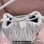 Miu Miu Matelassé nappa leather Bucket Bag 5BE084 White