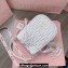 Miu Miu Matelassé nappa leather Bucket Bag 5BE084 White