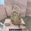 Miu Miu Matelassé nappa leather Bucket Bag 5BE085 Nude