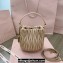 Miu Miu Matelassé nappa leather Bucket Bag 5BE085 Nude