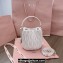 Miu Miu Matelassé nappa leather Bucket Bag 5BE085 White