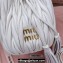 Miu Miu Matelassé nappa leather Bucket Bag 5BE085 White