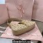Miu Miu Matelassé nappa leather Hobo bag 5BC157 Nude