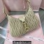 Miu Miu Matelassé nappa leather Hobo bag 5BC157 Nude