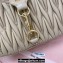 Miu Miu Matelassé nappa leather Hobo bag 5BC157 Nude