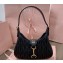 Miu Miu Matelassé nappa leather Hobo bag 5BC157 Black