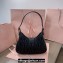 Miu Miu Matelassé nappa leather Hobo bag 5BC157 Black