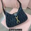 Miu Miu Matelassé nappa leather Hobo bag 5BC157 Black