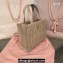 Miu Miu Matelassé nappa leather Handbag 5BG263 Nude