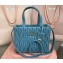 Miu Miu Matelassé nappa leather Handbag 5BG263 Blue