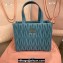 Miu Miu Matelassé nappa leather Handbag 5BG263 Blue