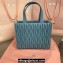Miu Miu Matelassé nappa leather Handbag 5BG263 Blue