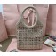 Miu Miu Satin handbag with synthetic crystals 5BA281 Beige 2024