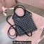Miu Miu Satin handbag with synthetic crystals 5BA281 Black 2024