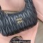 Miu Miu Wander matelassé nappa leather hobo Bag 5BC153 Black