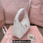 Miu Miu Wander matelassé nappa leather hobo Bag 5BC153 White