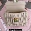 Miu Miu Matelassé nappa leather Mini Bag 5BP083 Nude
