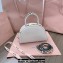 Miu Miu leather top-handle bag 5BB157 White