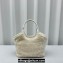 Miu Miu IVY Shearling Small Tote bag 5BG276 White