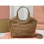 Miu Miu IVY Shearling Small Tote bag 5BG276 Brown