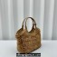 Miu Miu IVY Shearling Small Tote bag 5BG276 Brown