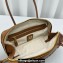 Miu Miu leather patchwork bag 5BB148 Cognac 2024