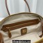 Miu Miu leather patchwork bag 5BB148 Cognac 2024