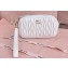Miu Miu Matelassé nappa leather Pouch bag 5NE846 White