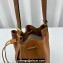 Miu Miu leather Bucket bag 5602 Brown 2024