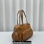 Miu Miu leather Pocket Tote bag 5628 Brown 2024