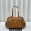 Miu Miu leather Pocket Tote bag 5628 Brown 2024