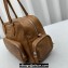 Miu Miu leather Pocket Tote bag 5628 Brown 2024