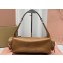 Miu Miu leather Pocket Shoulder bag 5631 Brown 2024