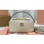 Miu Miu Leather shoulder bag 5BH229 White 2024