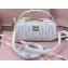 Miu Miu Matelassé nappa leather Shoulder bag 5BH229 White