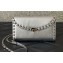 Valentino Rockstud Wallet With Chain in Grainy Calfskin Silver 2024