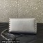 Valentino Rockstud Wallet With Chain in Grainy Calfskin Silver 2024
