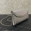 Valentino Rockstud Wallet With Chain in Grainy Calfskin Silver 2024