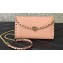 Valentino Rockstud Wallet With Chain in Grainy Calfskin Nude Pink 2024