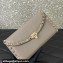 Valentino Rockstud Wallet With Chain in Grainy Calfskin Gray 2024