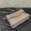 Valentino Small Rockstud Crossbody Bag in Grainy Calfskin Gray 2024